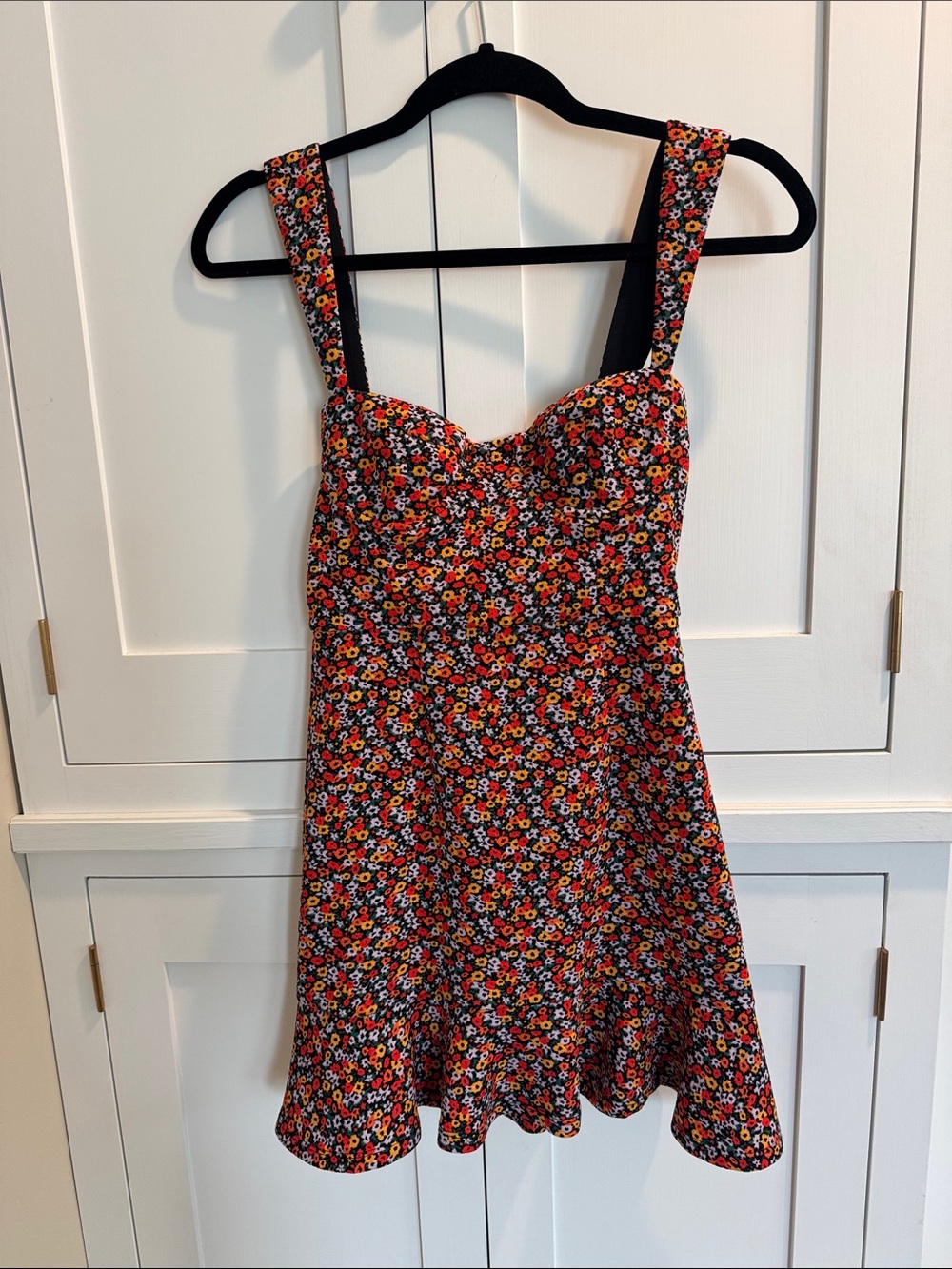 Hutch Mini Dress with Multicolored Floral Print